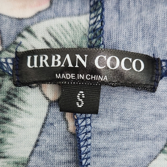 Urban Coco Floral High Low Kimono Vest Small - Picture 6 of 12